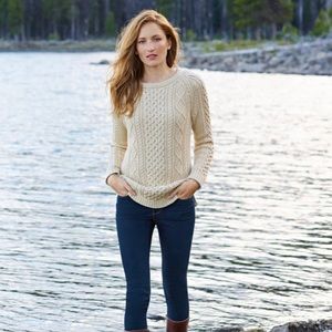 L.L. Bean Signature Cotton Fisherman Tunic Sweater